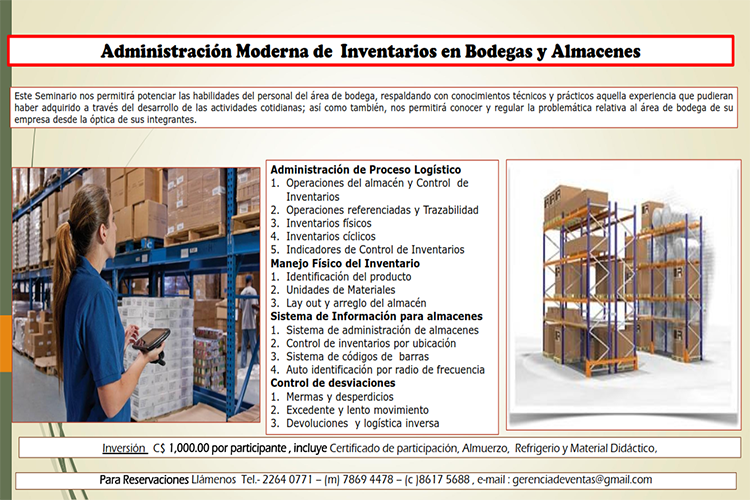 Cecadepro Administración Moderna De Inventario En Bodegas Y Almacenes 9501